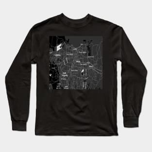 Jakarta black map Long Sleeve T-Shirt